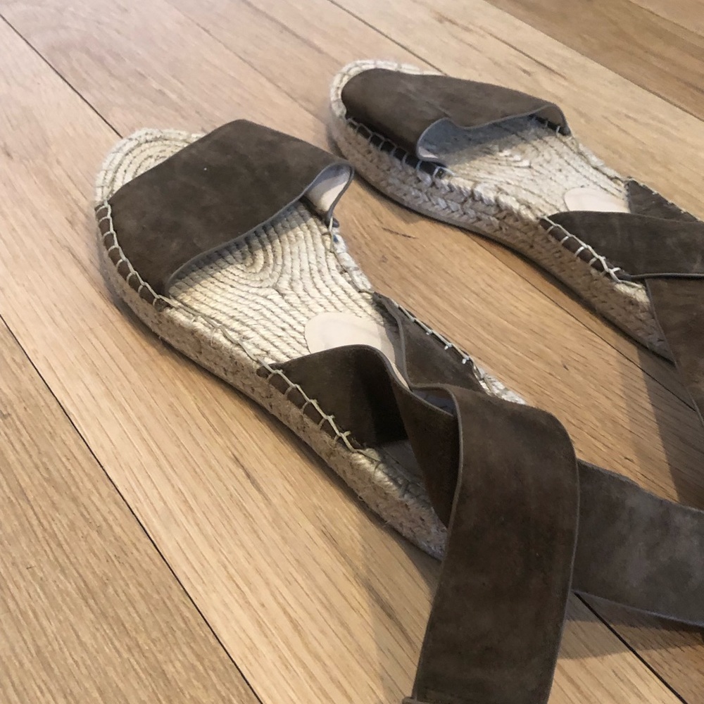 Gorgeous suede espadrille sandals